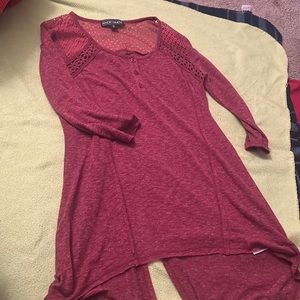 Large, maroon top